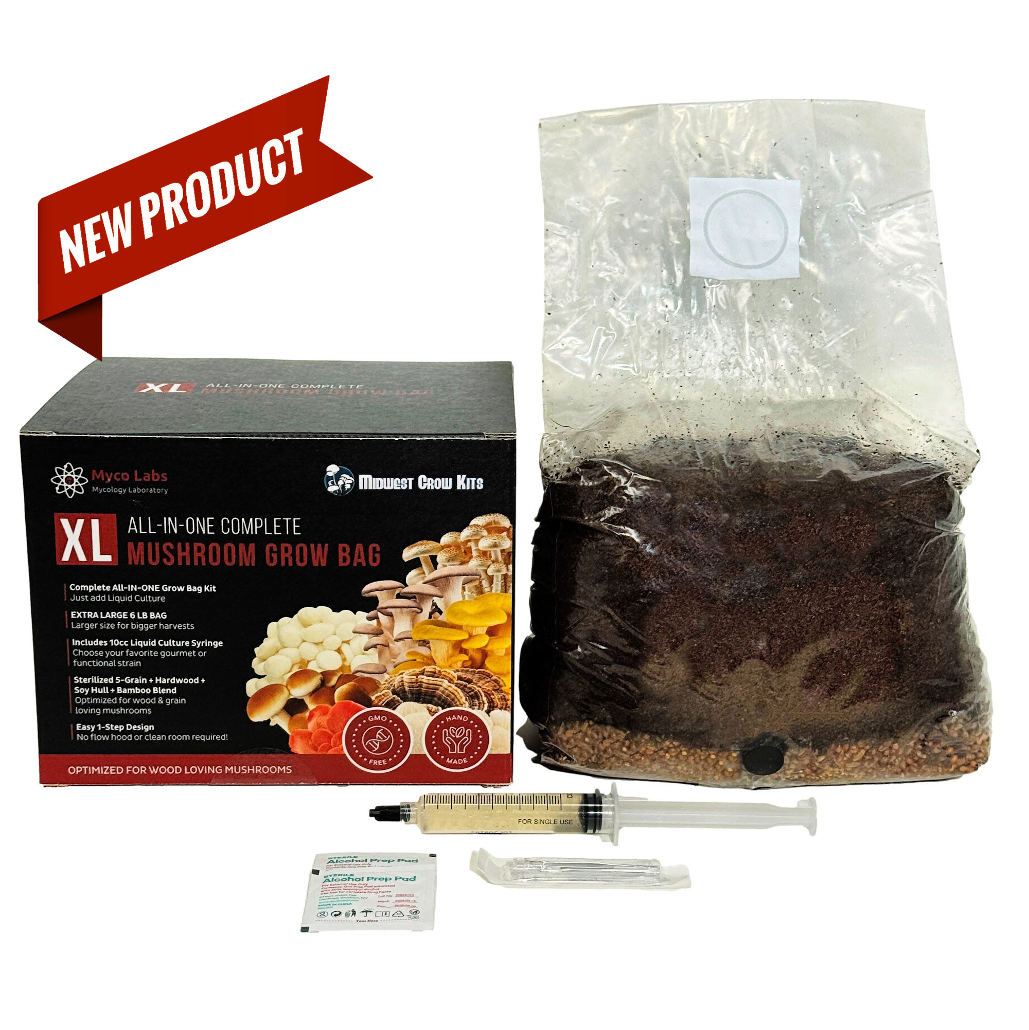 Complete XL ALL-IN-ONE Wood Lovers Mushroom Grow Bag Kit (6LB) all in one mushroom grow bag, xl mushroom grow bag, wood lover’s mushroom kit, wood loving mushroom grow kit, gourmet mushroom grow kit, functional mushroom grow kit, mushroom cultivation kit, mushroom grow kit with liquid culture, mushroom grow bag 6lb, sterilized mushroom substrate, hardwood mushroom substrate, bamboo soy hull substrate, lion’s mane grow kit, reishi mushroom grow kit, mushroom growing bag for beginners, home mushroom cultivation, mushroom grow bag with injection port, all in one mushroom kit for wood lovers, large mushroom grow kit, mushroom spawn bag, mycology grow bag, mushroom fruiting bag, ready to use mushroom grow kit