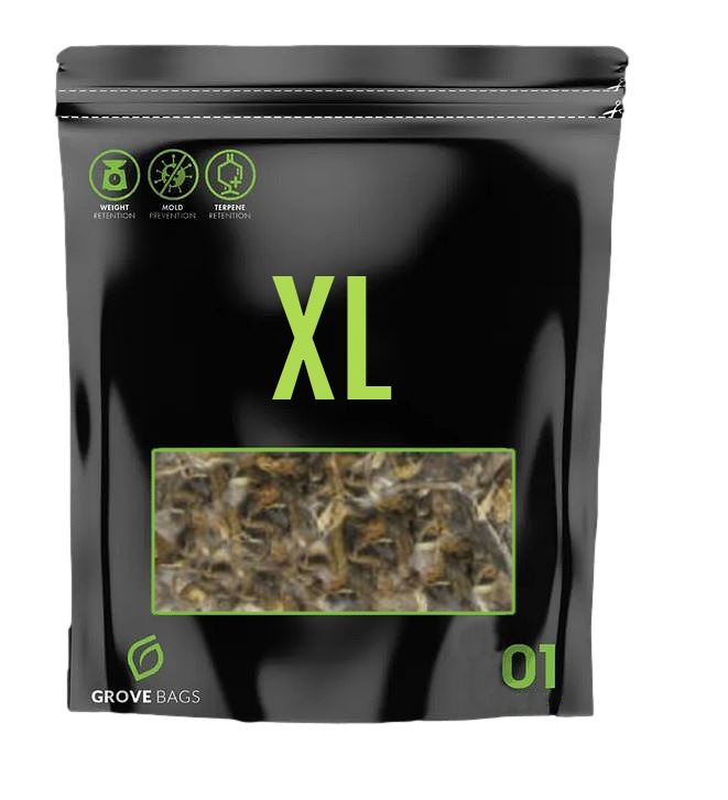 Grove Self-Regulating Storage Bag (XL SIZE)  Grove Bags TerpLoc, ultimate storage solution, dried mushrooms, prevent mold growth, slow down alkaloid oxidation, extended freshness, flavor, Grove Self Regulating Storage Bag, innovative storage solution, maintain freshness, self-regulate humidity, gas levels, prevent mold growth, oxidation, worry-free, durable, reusable, different size