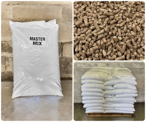Masters Mix Pellets 40LB Bag (50% Oak 50% Soy Hull) Myco Labs Masters Mix, mushroom substrate, mushroom cultivation, mushroom growing, mushroom substrate mix, oak hardwood substrate, soy hulls substrate, single-pellet substrate, mushroom growing medium, high-quality substrate, bulk mushroom substrate, mushroom growing supplies, mushroom grow kit, Myco Labs, mushroom substrate pellets, 35LB substrate bags, mushroom cultivation supplies, mushroom cultivation substrate