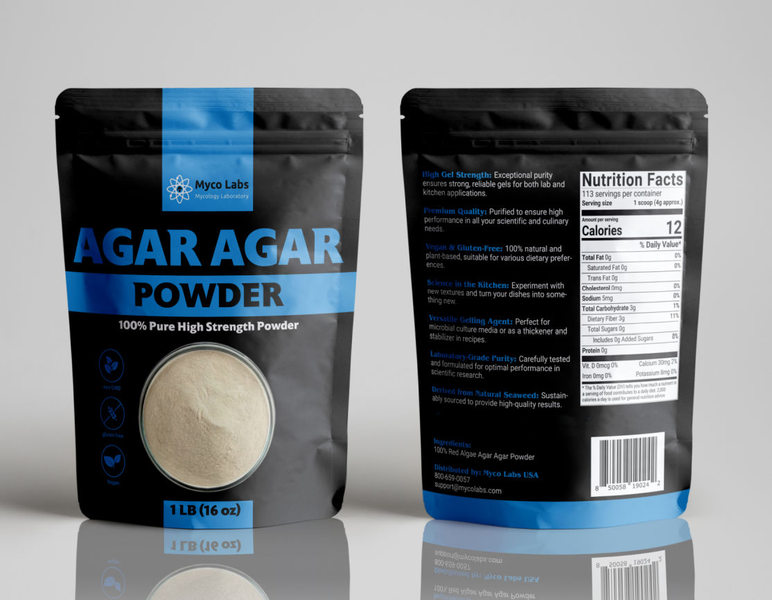 AGAR AGAR Powder 100% Pure High Strength Powder (1 LB)
